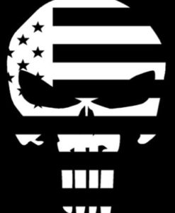 Patriotic  12 Punisher with Flag